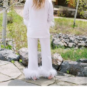 Sleeper Feather Pants - white